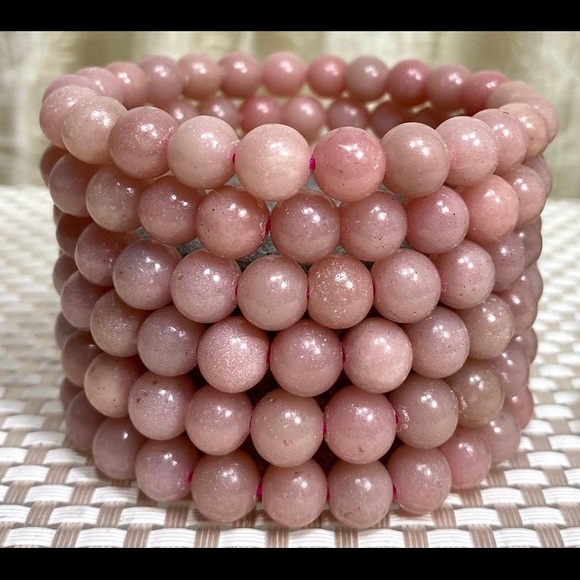 Pink Opal Healing Crystal Bracelet - Picture 1 of 2